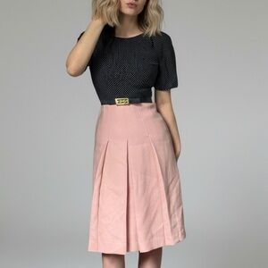 🌸 Vintage Faux Two-Piece Midi Dress 🌸
